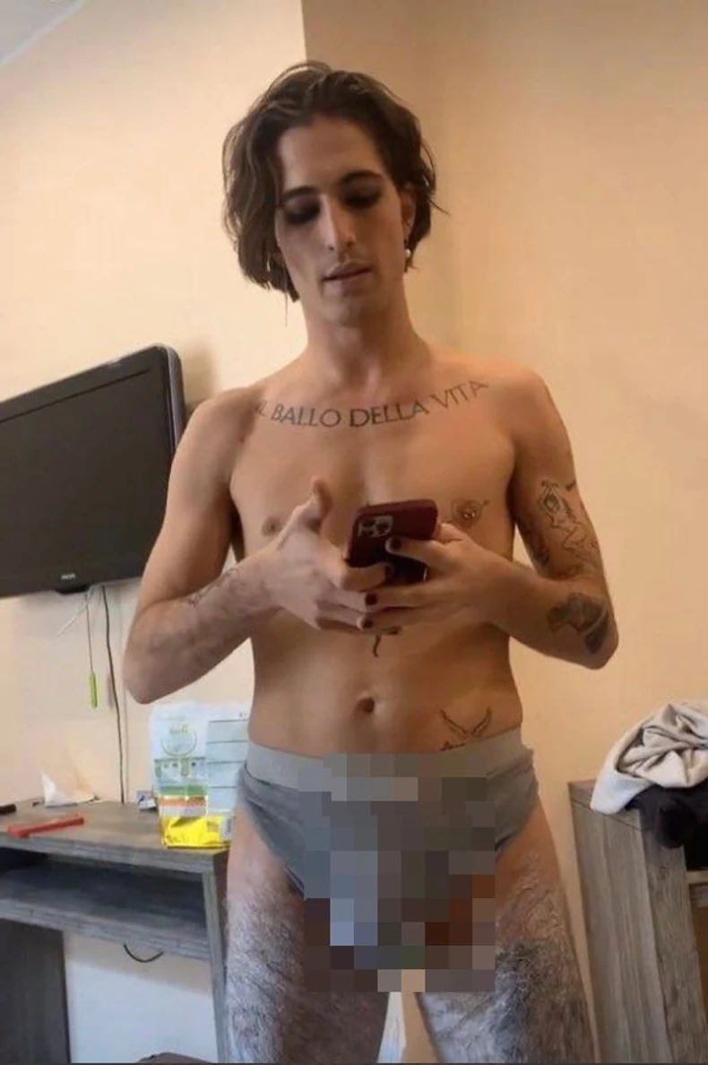 Italijanski predstavnik Damijan Dejvi iz grupe "Maneskin" 