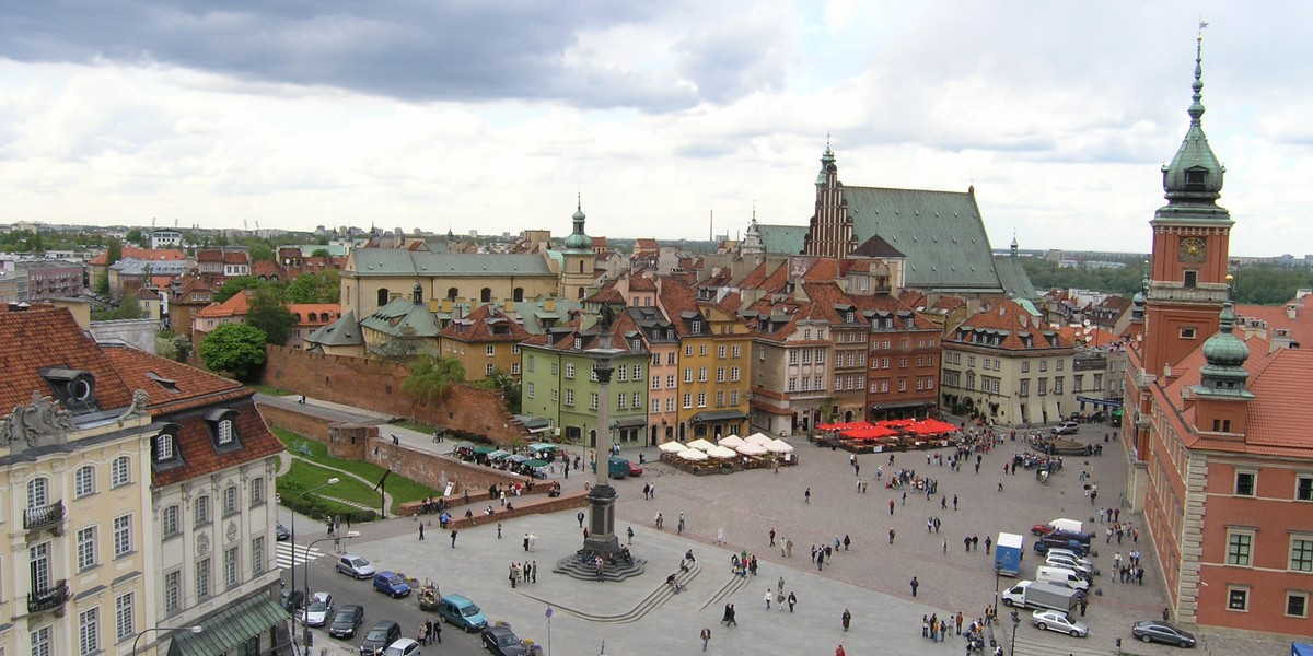 Plac Zamkowy w Warszawie.