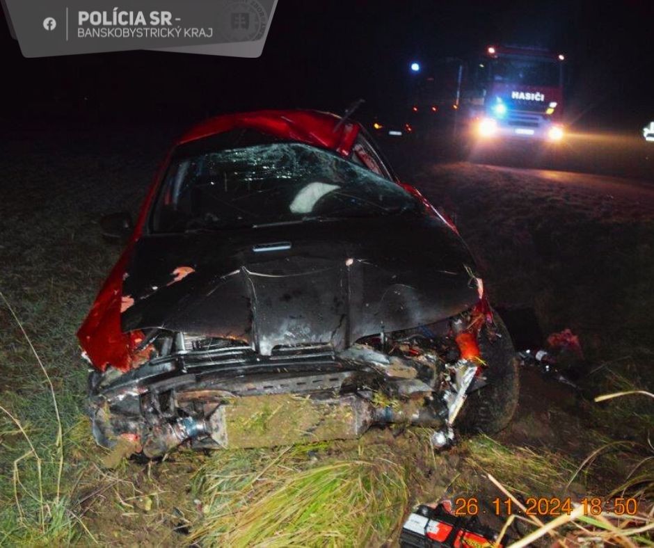 V Banskobystrickom kraji došlo k vážnej nehode.