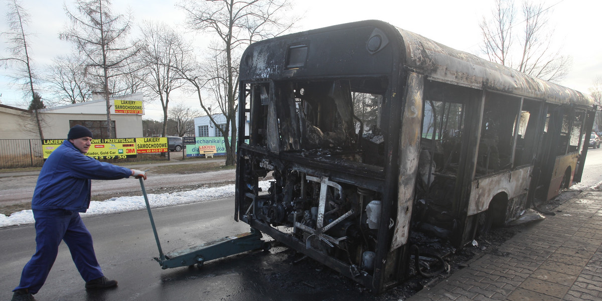 Pożar autobusu