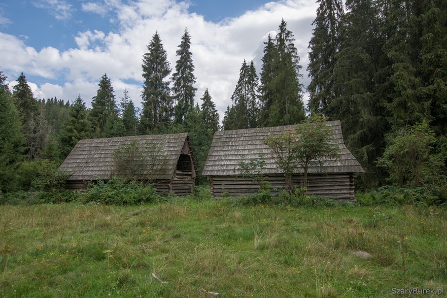 Skupisko szałasów pasterskich