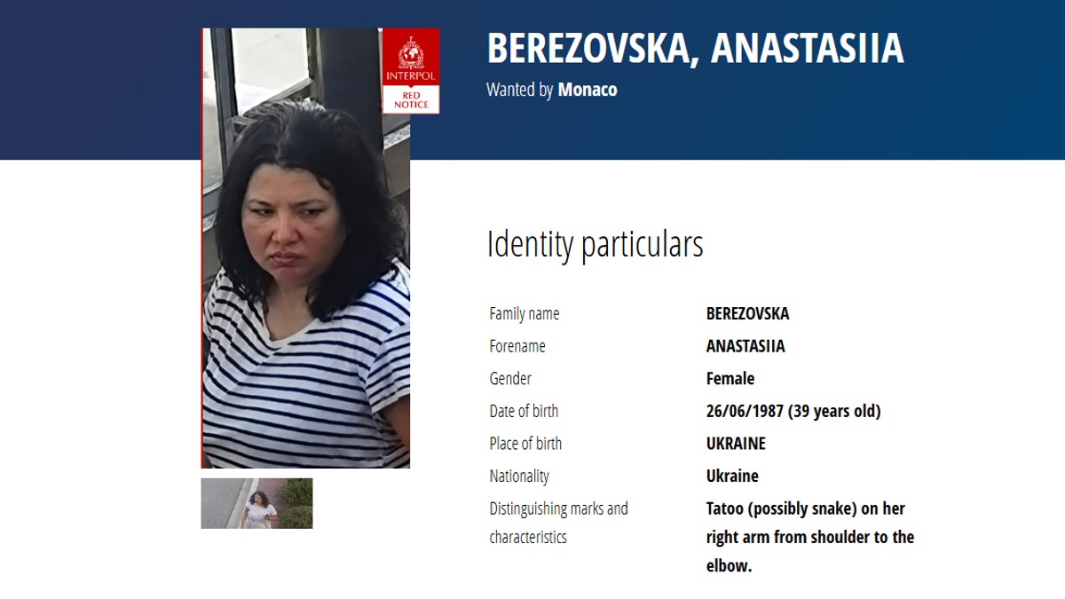 Crvena Interpol poternica za Anastasijom Berezovskom