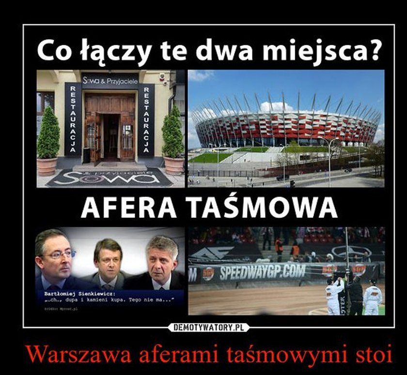 Memy po kompromitacji  na Stadionie Narodowym. Galeria