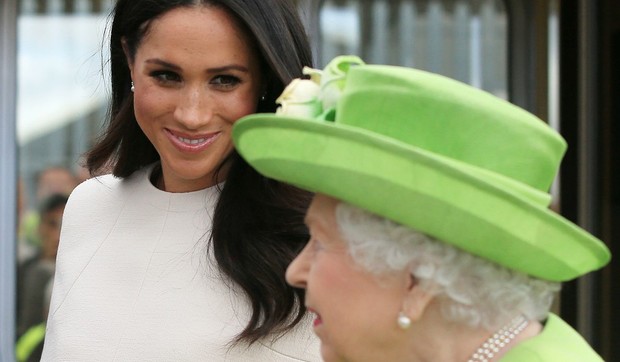 Kraljica Eliazbeta II i Megan Markl u Češiru 2018. godine