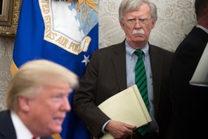 John Bolton, doradca ds. bezpieczeństwa narodowego, i prezydent Donald Trump w Białym Domu, Waszyngton, 17 maja 2018 r. Fot.  Saul Loeb/AFP/East News 