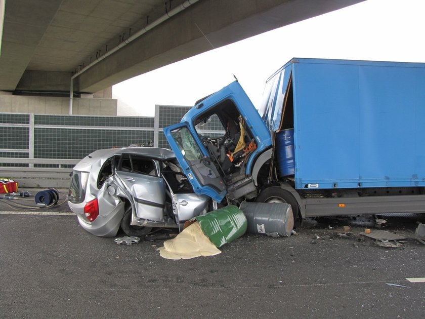 Wypadek na autostradzie a4