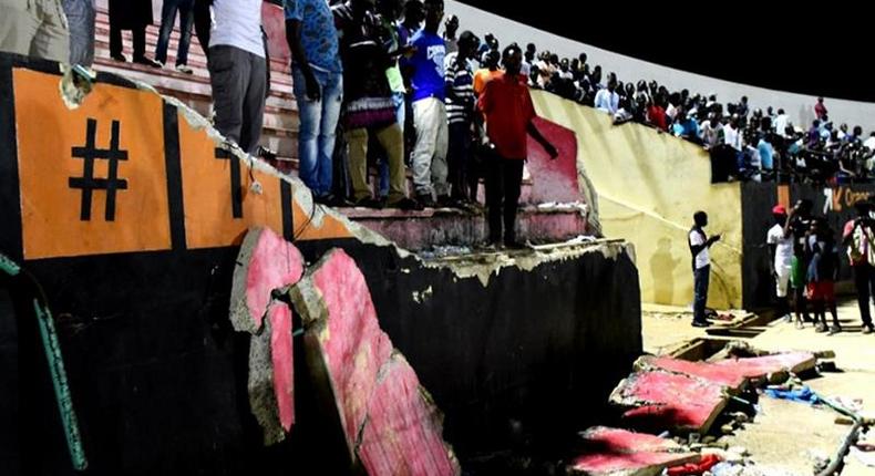 Eight football fans dead in Senegal after wall collapsed at stadium