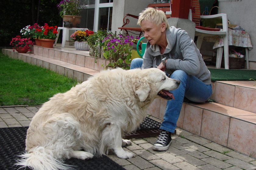 Ewa Błaszczyk z psem