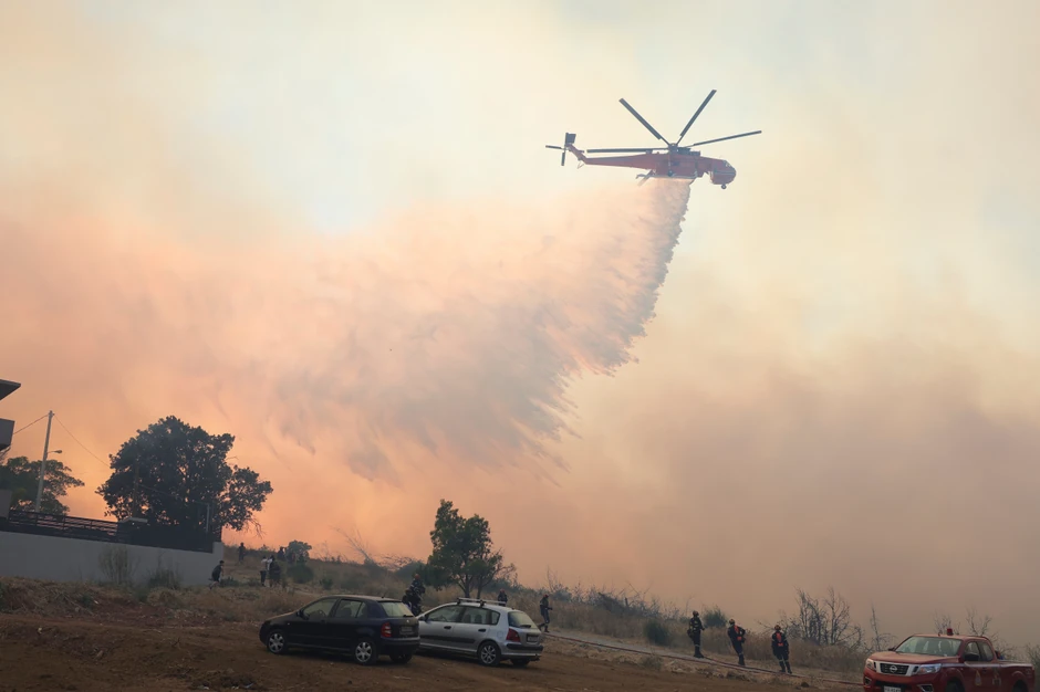 Požari u Grčkoj - predgrađe Atine Krioneri, 26. jula