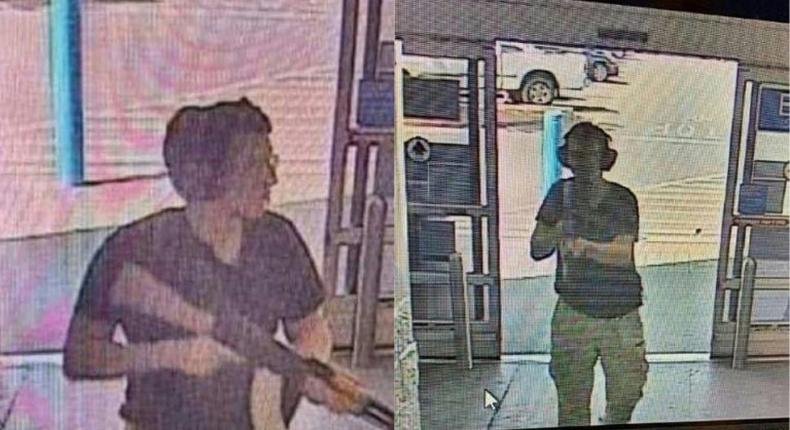 This CCTV image courtesy of KTSM 9 News Channel, shows the gunman identified as Patrick Crusius, 21, entering the Cielo Vista Walmart store in El Paso on August 3