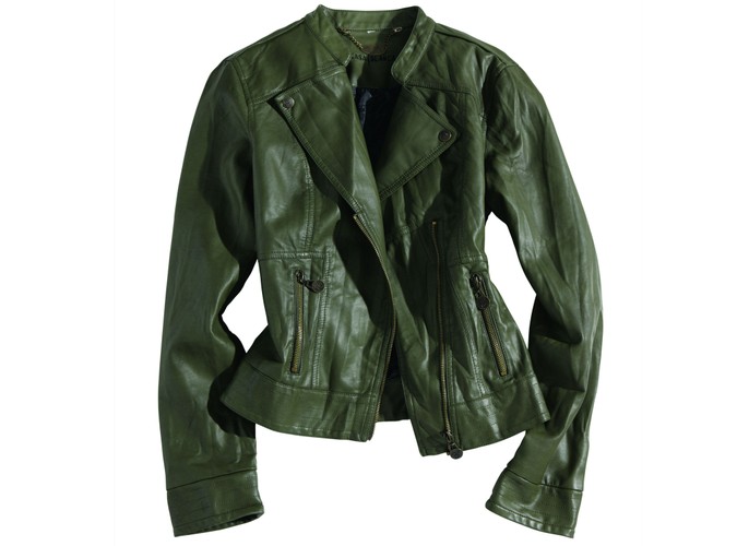 Kurtka typu ramoneska - materiał skóropodobny