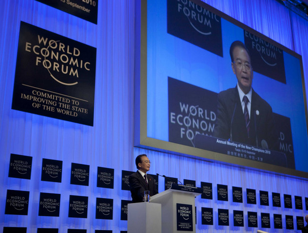 Chiński premier Wen Jiabao podczas Światowego Forum Gospodarczego