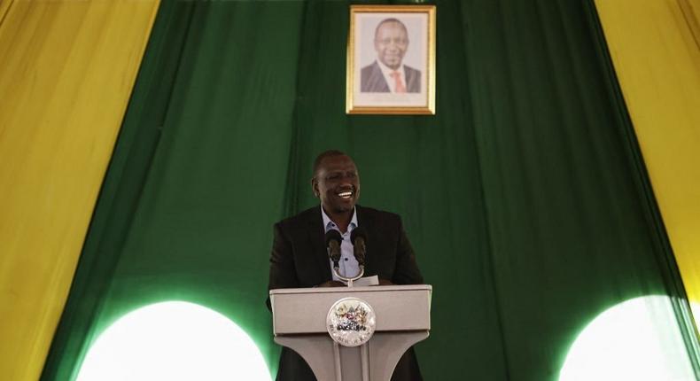 Kenyan President-Elect William Ruto speaks during a media briefing after chairing the inaugural meeting of elected Governors, Members of National Assembly and Senators under Kenya Kwanza Alliance at his residence in Karen, near Nairobi, on August 17, 2022. (Photo by PATRICK MEINHARDT/AFP via Getty Images)