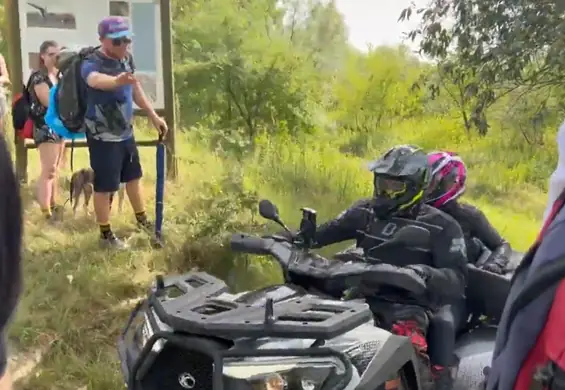 Jeździli quadem po rezerwacie nad Wisłą. Przyłapali ich spacerujący aktywiści