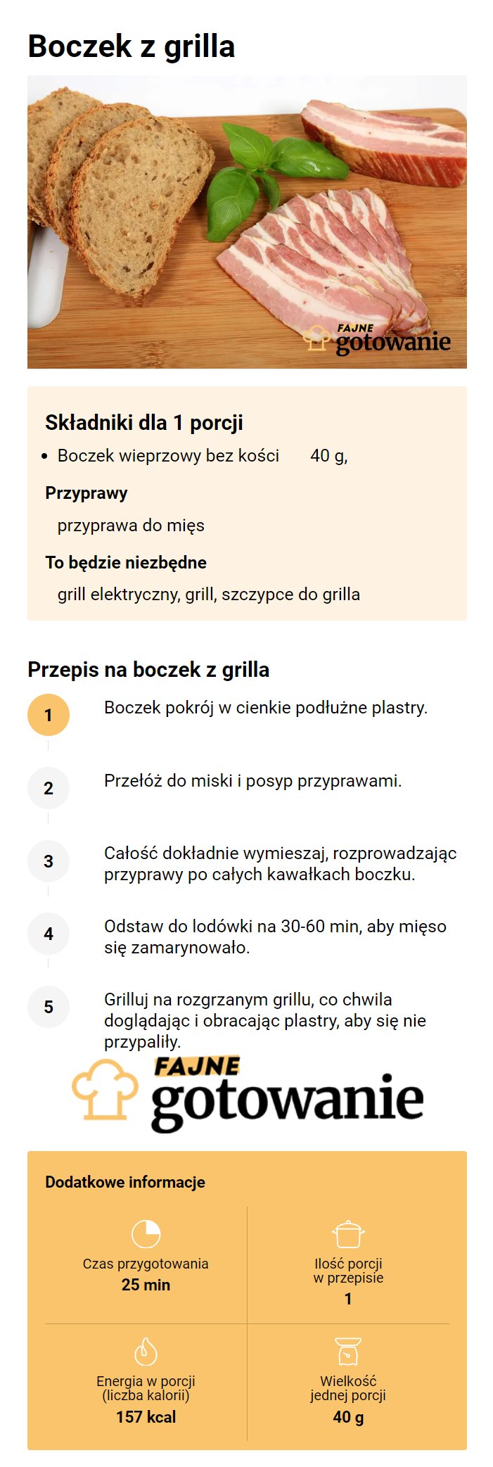 Boczek z grilla