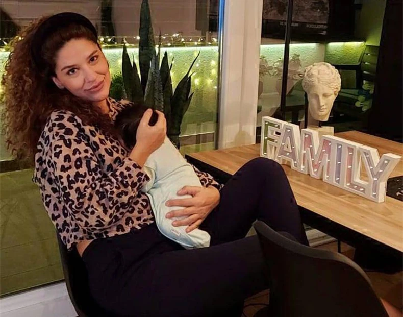 Milena Lasić sa sinom