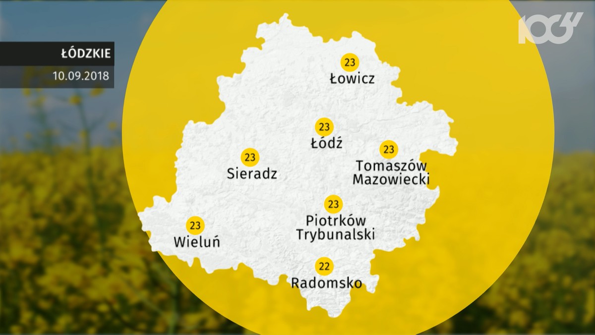 Pogoda Łódź na dziś. Prognoza pogody 2018-09-10