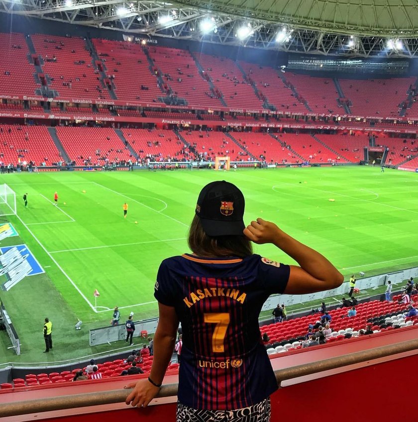 Tenisistka chętnie odwiedza stadion Camp Nou