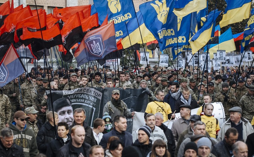 Marsz nacjonalistów na Ukrainie