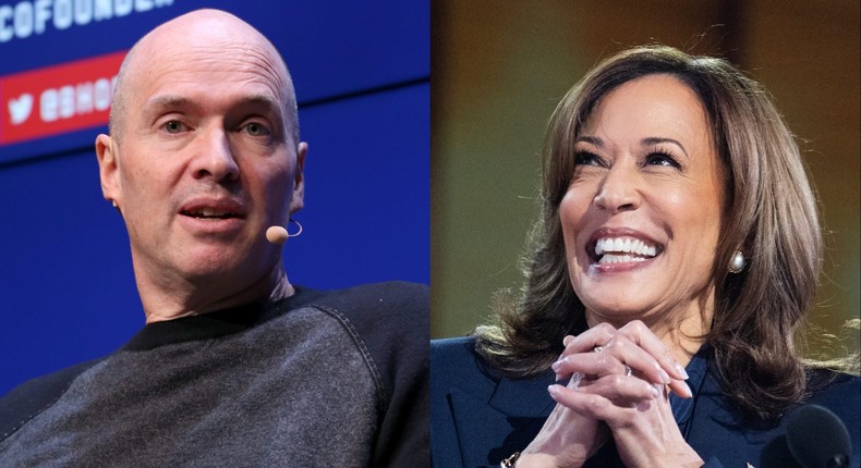 Ben Horowitz and Kamala Harris.Phillip Faraone/Getty Images for Wired; Tom Williams/CQ-Roll Call via Getty Images; BI