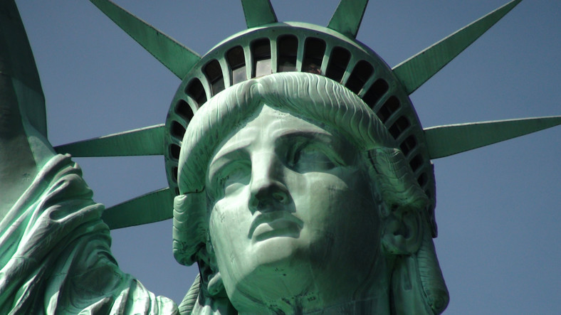 Statua Wolności z bliska, Nowy Jork w USA