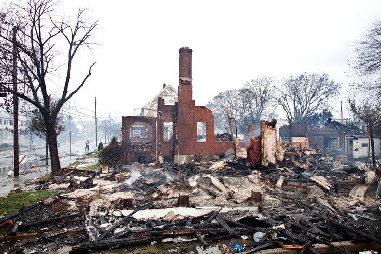 Krajobraz po przejściu cyklonu Sandy w USA
