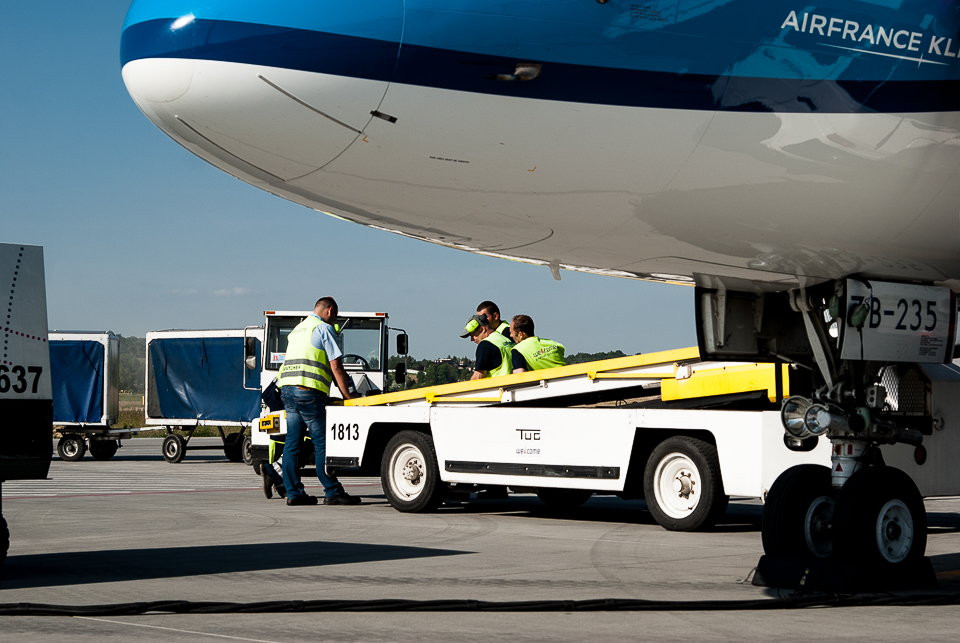 Otwarcie trasy Kraków-Amsterdam - KLM wylądował w Krakowie