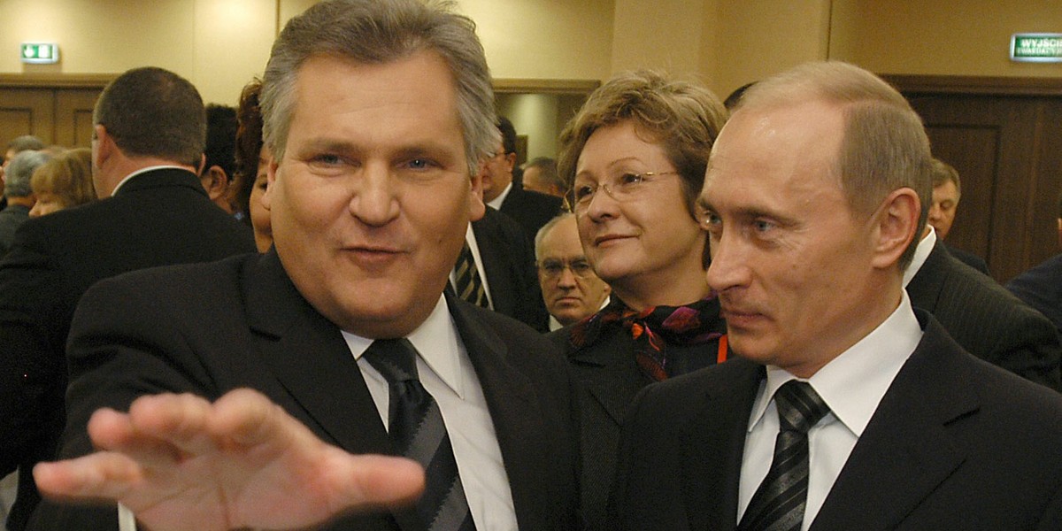 Aleksander Kwaśniewski i Władimir Putin w 2005 r.