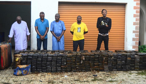 The drug barons arrested by the NDLEA operatives with N193 billion worth of crack in Lagos (NDLEA).