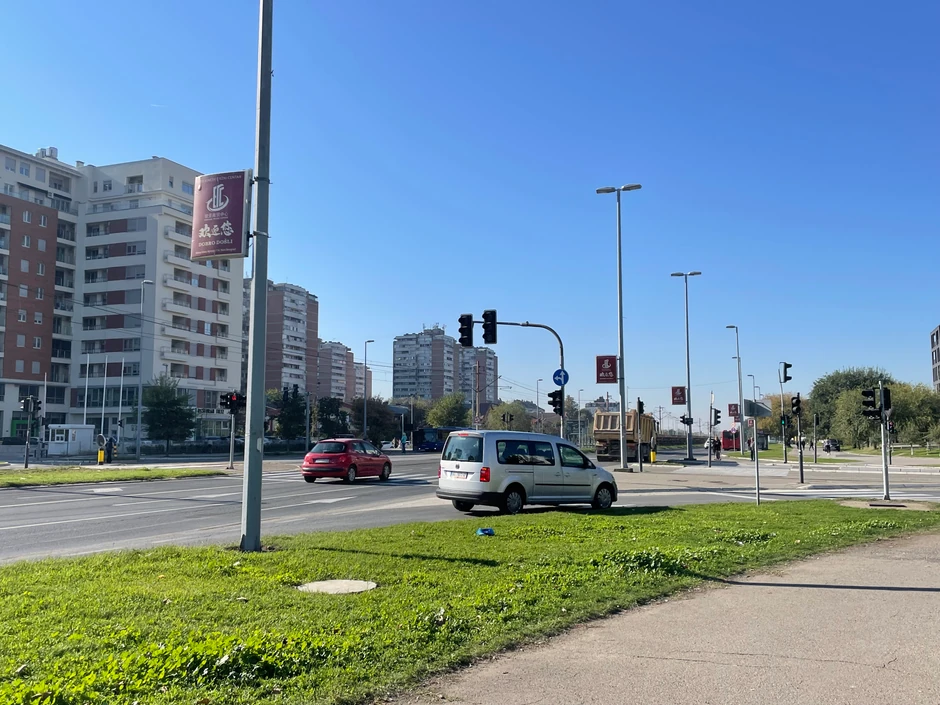 Raskrsnica na kojoj se dogodila saobraćajna nesreća