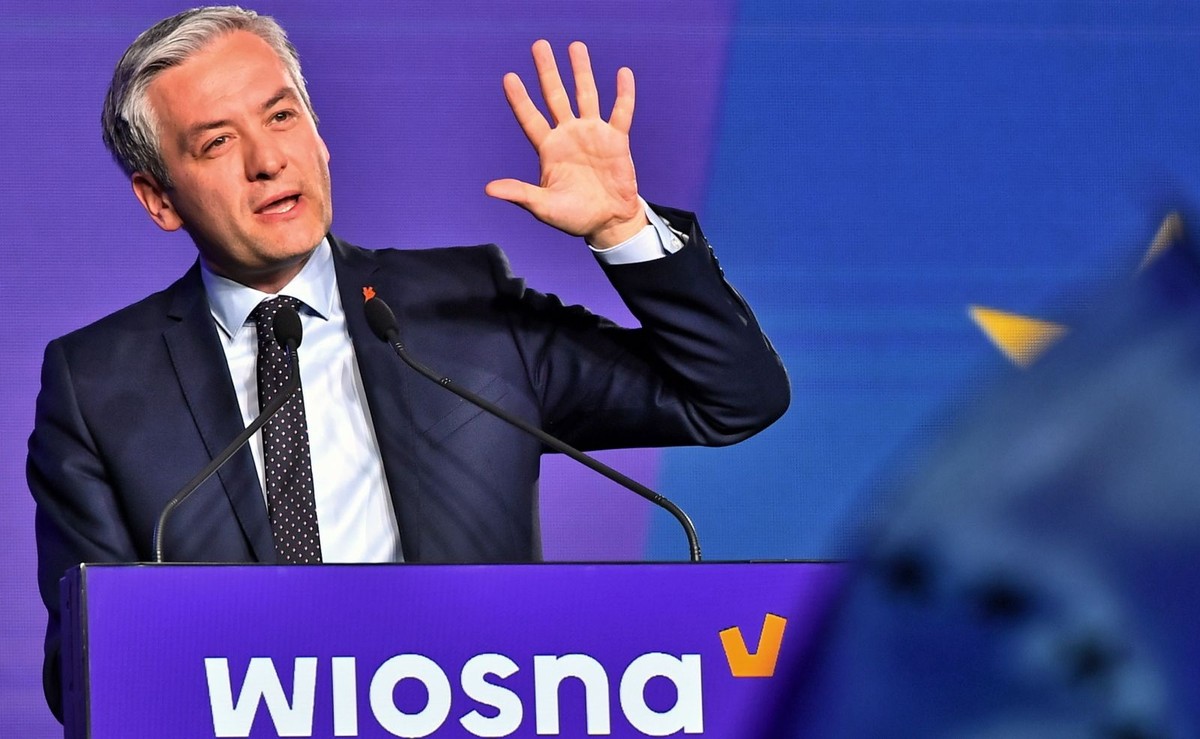 Robert Biedroń na konwencji Wiosny