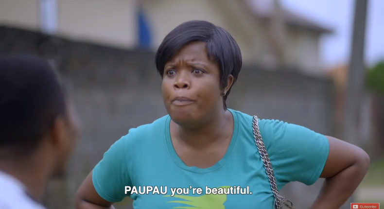 Pauline finds love in the sight of Olamilekan in Aiyetoro. [YouTube/SceneOne TV]