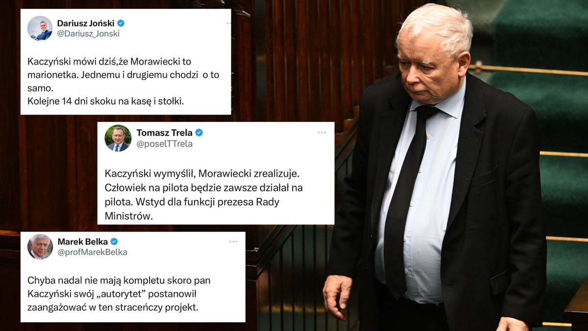 Fala komentarzy po wywiadzie Kaczyńskiego. "Morawiecki to marionetka"