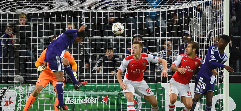 RSC Anderlecht - Arsenal Londyn: Kanonierzy wyszarpali triumf Fiołkom, bohater Lukas Podolski