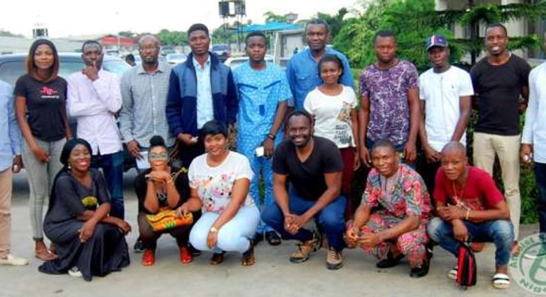 Members of the Atheist Society of Nigeria at a gathering 