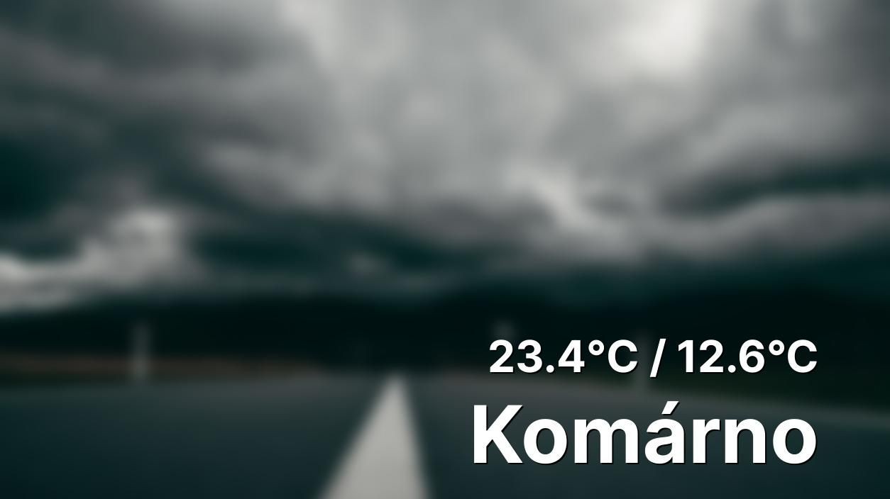Komárno počasie Dnešná predpoveď (18. 09. 2024) Počasie.sk