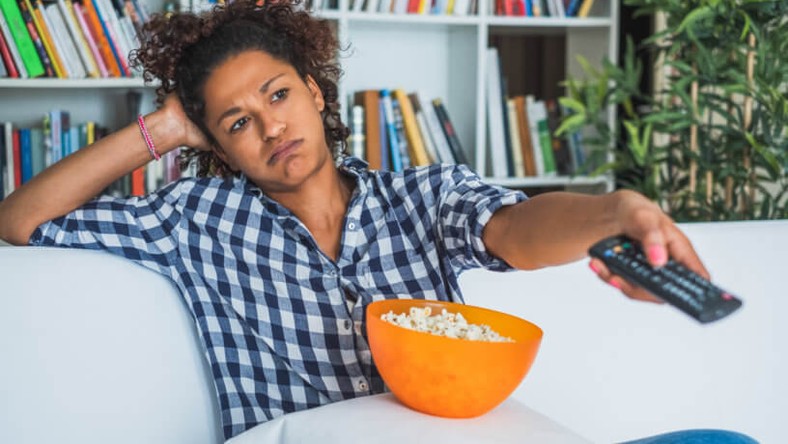 Woman at home, bored. [Credit-Study finds]
