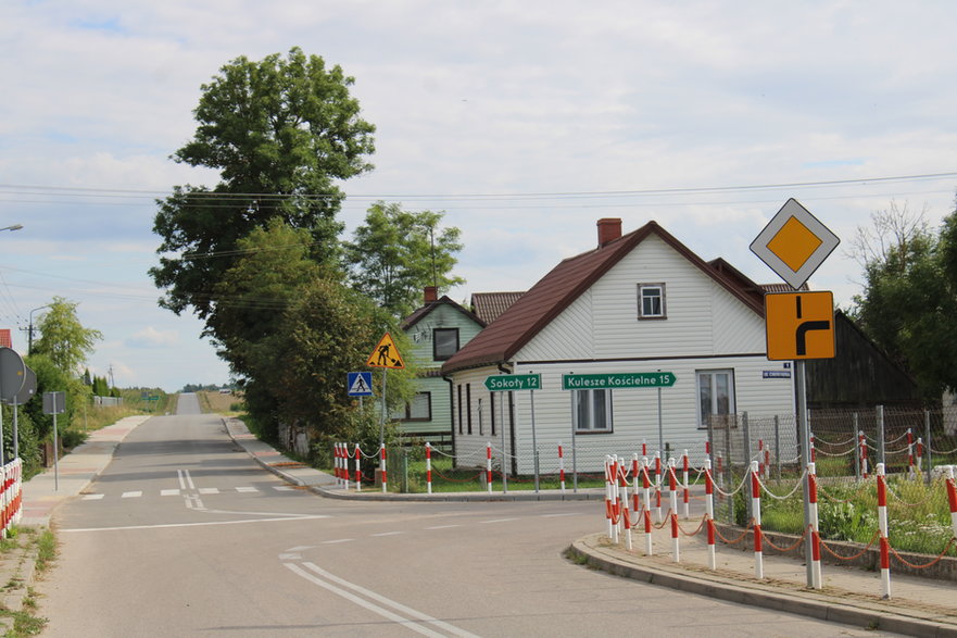 Kobylin-Borzymy i rozdroże w strony Sokół i Kulesz Kościelnych