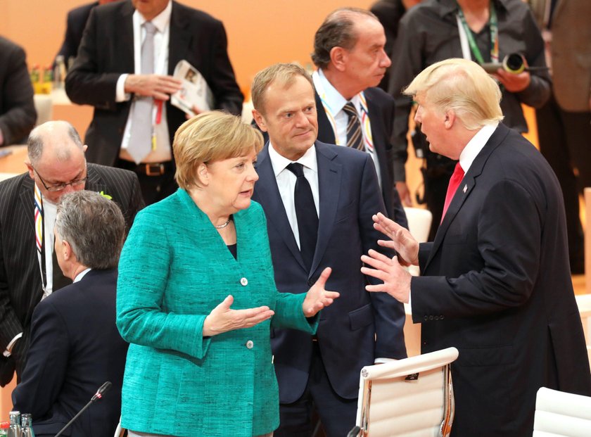 Angela Merkel, Donald Tusk i Donald Trump 