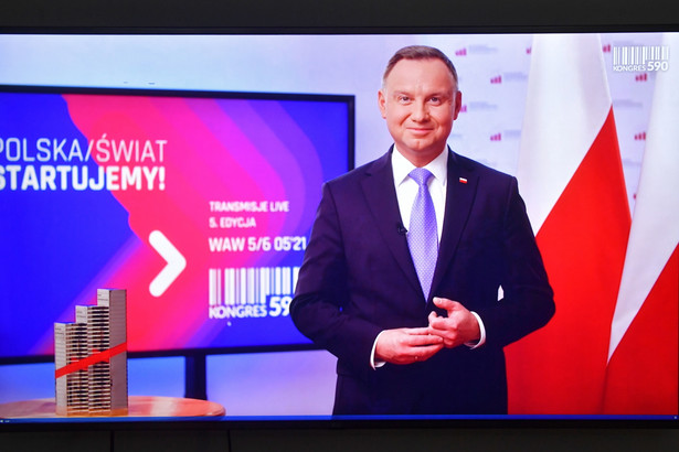 Prezydent RP Andrzej Duda podczas otwarcia Kongresu 590