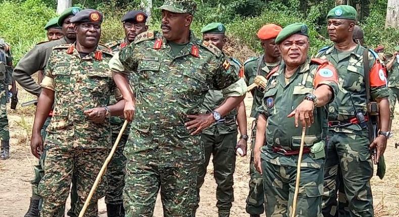 UPDF and Congolese commanders in Congo 