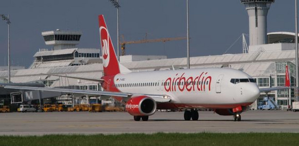 Samolot linii airberlin na lotnisku w Monachium