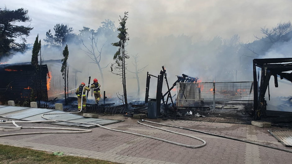 Pożar rancza w Gdańsku