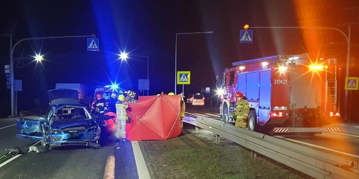 Wypadek w miejscowości Dziekanów Polski.