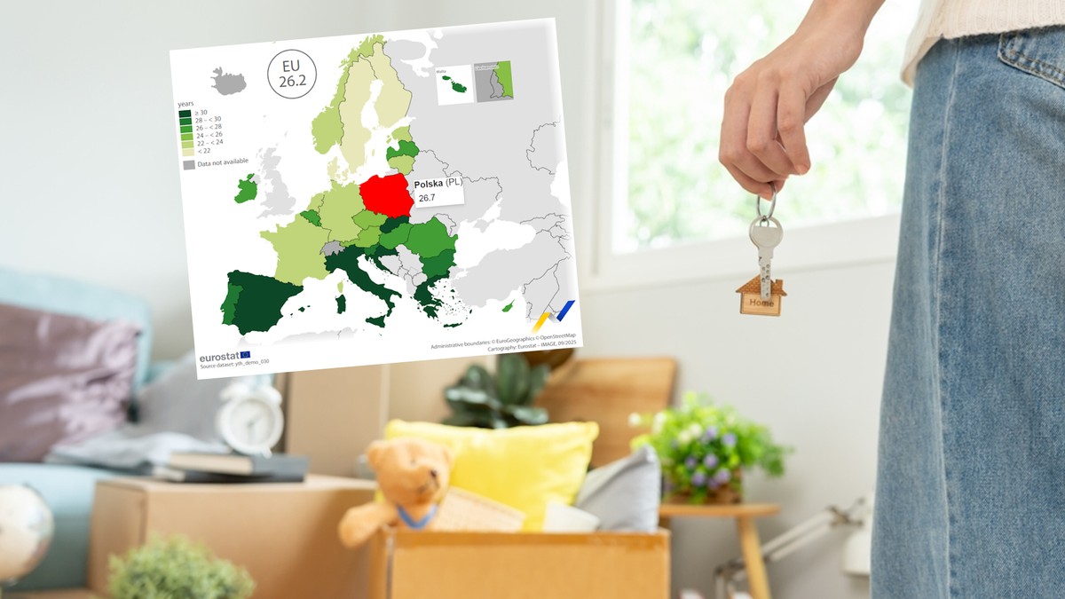 Tam trzydziestolatkowie mieszkają jeszcze z rodzicami. Jak wypadają Polacy? [MAPA]