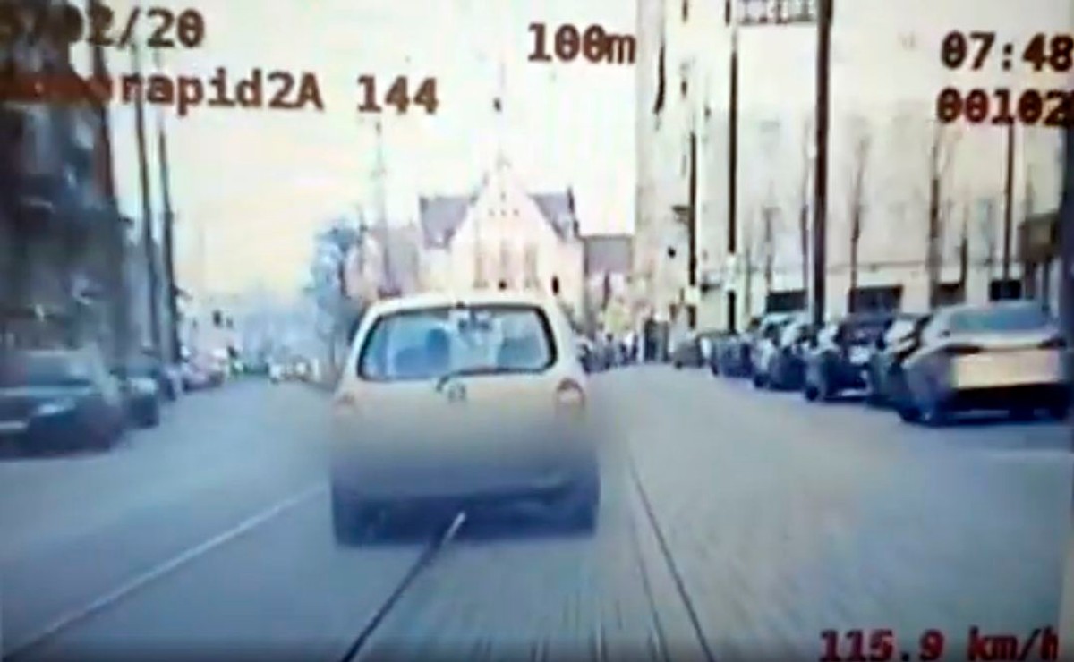 Kadr z filmu policji