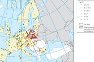 Koncentracja benzo(a)pirenu w Europie