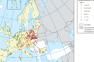 Koncentracja benzo(a)pirenu w Europie