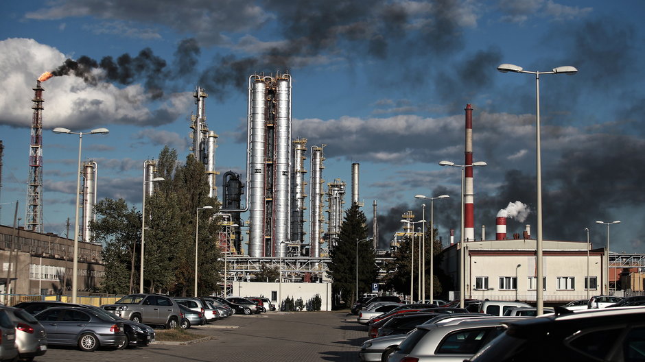 Rafineria należąca do PKN Orlen w Płocku