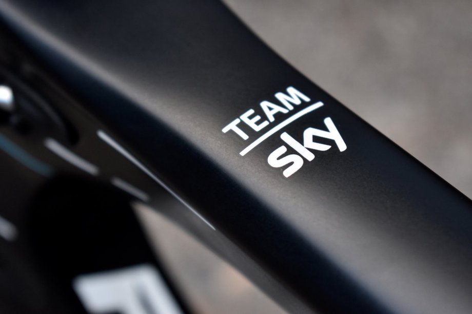 Rower Pinarello Dogma F10, na którym Walijczyk Geraint Thomas z Team Sky ściga się w Tour de France